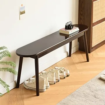 Cttasty Entryway Bench - Solid Wood Modern Design for Home