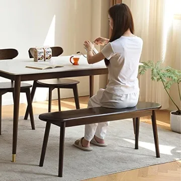 Cttasty Entryway Bench - Solid Wood Modern Design for Home