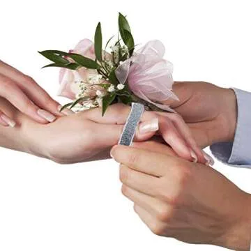 Elastic Wrist Corsage Bands, Elastic Wristlets for Wedding Prom Flowers (24 Pieces)