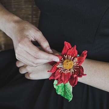 Elastic Wrist Corsage Bands, Elastic Wristlets for Wedding Prom Flowers (24 Pieces)