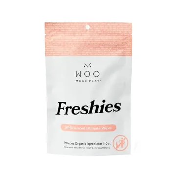 Woo More Play Freshies: All-Natural Feminine Intimacy Towelette Wipes with Coconut Oil and Aloe Vera...
