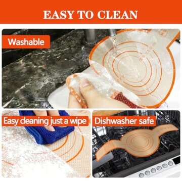 UBeesize Thickened Silicone Bread Sling, Reusable Sourdough Bread Baking Mat For Dutch Oven 2-8 Qrt, Non-Stick, Easy To Clean, With Extra Long Handles Bread Baking Sheet Liner