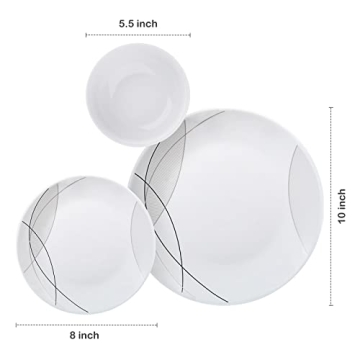 MEKY 18-Piece Dinnerware Set - Durable & Stylish