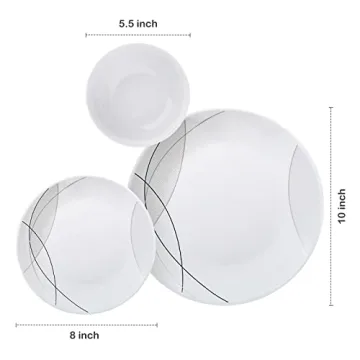MEKY 18-Piece Dinnerware Set - Durable & Stylish