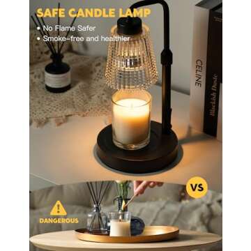 GODONLIF Candle Warmer Lamp with Adjustable Height and Timer