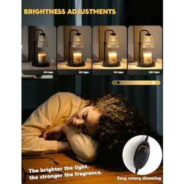 GODONLIF Candle Warmer Lamp with Adjustable Height and Timer