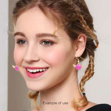 Julie Wang 80pcs Bright Pink Fashion Charms for DIY Jewelry