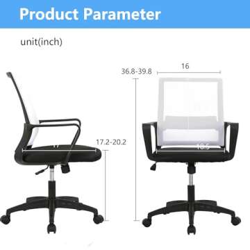 Ergonomic Mesh Office Chair with Lumbar Support