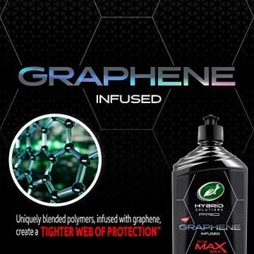 Turtle Wax 53479 Hybrid Solutions Pro to The Max Wax Graphene Liquid Wax, Patent-Pending Advanced Paint Protection, Extreme Gloss High Shine Finish, for Cars Trucks and More, 14 oz. (Pack of 1)