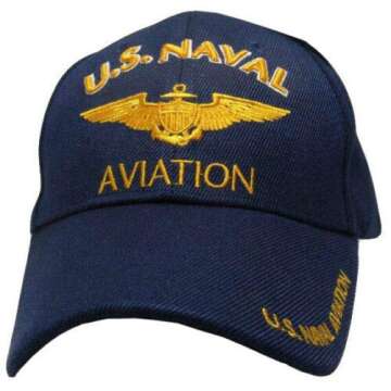 AES U.S. Navy Naval Aviation Ball Cap Baseball Cap Hat (Licensed)