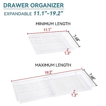 Oubonun Expandable Drawer Organizer for Makeup and More