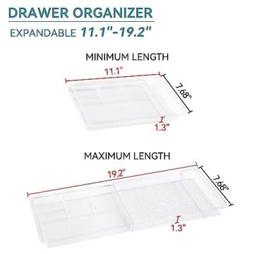Oubonun Expandable Drawer Organizer for Makeup and More