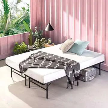 ZINUS SmartBase Tool-Free Assembly Mattress Foundation, 14 Inch Metal Platform Bed Frame, No Box Spring Needed, Sturdy Steel Frame, Underbed Storage, Black, Full