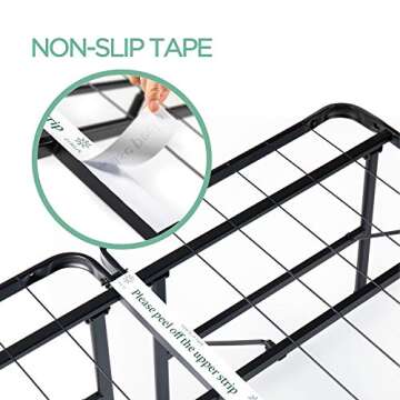 ZINUS SmartBase Tool-Free Assembly Mattress Foundation, 14 Inch Metal Platform Bed Frame, No Box Spring Needed, Sturdy Steel Frame, Underbed Storage, Black, Full