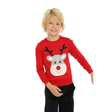 Mud Kingdom Toddler Christmas Reindeer Sweater for Boys