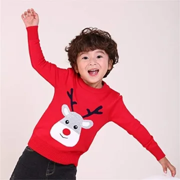 Mud Kingdom Toddler Christmas Reindeer Sweater for Boys