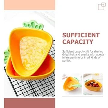 SHERCHPRY Carrot Shaped Ceramic Serving Dish - Fun & Versatile