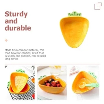 SHERCHPRY Carrot Shaped Ceramic Serving Dish - Fun & Versatile