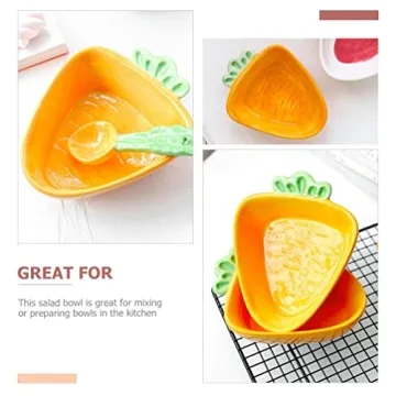 SHERCHPRY Carrot Shaped Ceramic Serving Dish - Fun & Versatile