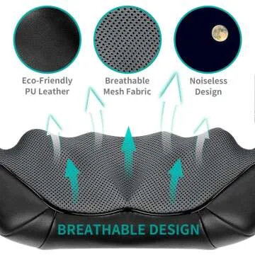 Nekteck Shiatsu Neck and Back Massager with Heat