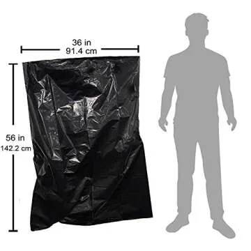 Reli. Contractor Garbage Bags 55 Gallon | 20 Trash Bags | Heavy Duty | Black Contractor