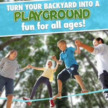 60ft Complete Slackline Kit for Family Fun