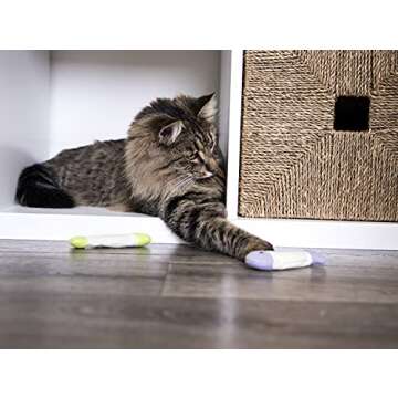 SmartyKat (3 Count) Fish Flop Crinkle Catnip Cat Toys - Multi Color, 3 Count