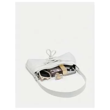 Verdusa Women's Y2K Coquette Bow Tie Vintage Shoulder Bags Lace PU Leather Kawaii Purse Handbag