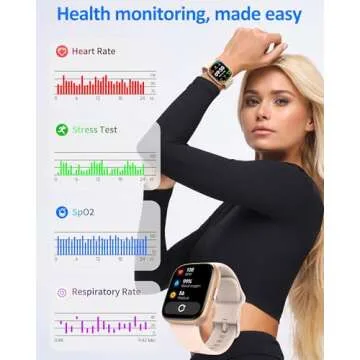 Smart Watch for Men Women, Bluetooth Calling, 1.83" HD Touch Screen Fitness Tracker, 100+ Sports Modes, DIY Dial, Sleep Steps Monitor, IP68 Waterproof, Compatible with Android & iOS