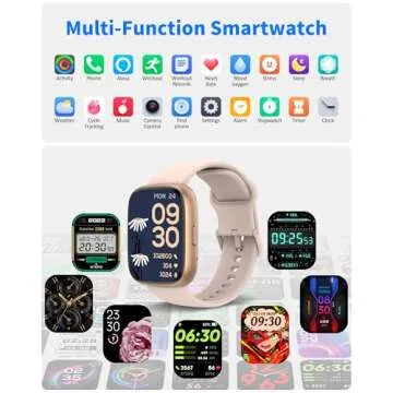 Smart Watch for Men Women, Bluetooth Calling, 1.83" HD Touch Screen Fitness Tracker, 100+ Sports Modes, DIY Dial, Sleep Steps Monitor, IP68 Waterproof, Compatible with Android & iOS