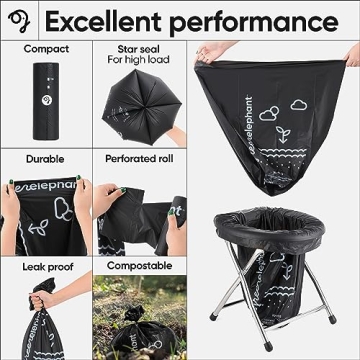 Green Elephant Portable Toilet Bags for Camping Convenience