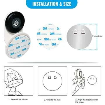 4 Pack Indoor Wall Mount for Yi Home Security Camera, No Punching, Extremely Simple Installation (Camera is NOT Included)