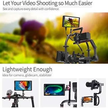 FEELWORLD F570 On-Camera Monitor,5.7″, 4K HDMI Input/Output, 1920x1080, Full HD, Rec.709, Ultra-Thin, Multiple Connection Camera Options, Built-in Sunshade