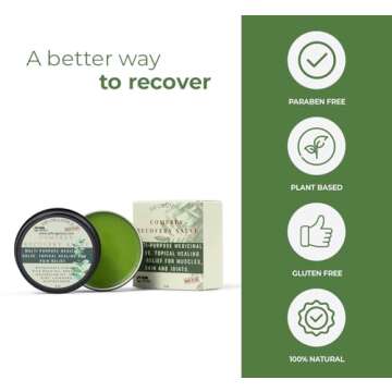 Organic Comfrey Recovery Salve for Muscle and Skin Relief
