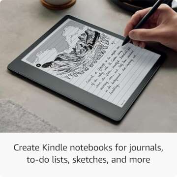 Kindle Scribe Essentials Bundle including Kindle Scribe (16 GB), Basic Pen, Leather Folio Cover with Magnetic Attach - Black, and Power Adapter