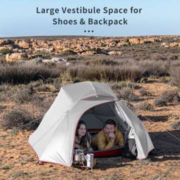 Naturehike Cloud-Up 3 Person Tent Lightweight Backpacking Tent with Footprint - Doule Layer 3 Season 3 Man Tent, Free Standing Camping Hiking Tent for Camping (20D Navy Blue)