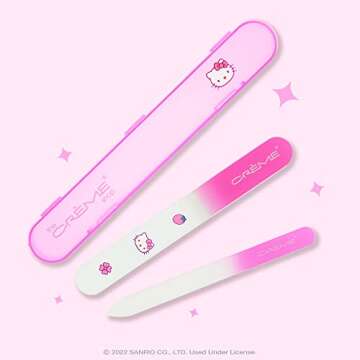 The Crème Shop x Hello Kitty Premium Glass Nail File Set (Pink)