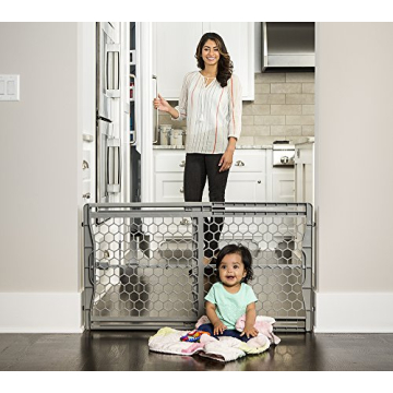 Adjustable Extra Wide Baby Gate for Kids and Pets
