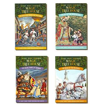 Magic Tree House Boxed Set, Books 13-16: Vacation Under the Volcano, Day of the Dragon King, Viking Ships at Sunrise, and Hour of the Olympics