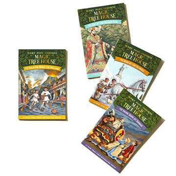 Magic Tree House Boxed Set, Books 13-16: Vacation Under the Volcano, Day of the Dragon King, Viking Ships at Sunrise, and Hour of the Olympics