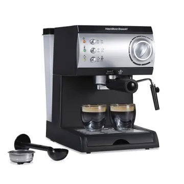Hamilton Beach 15 Bar Espresso Machine - Perfect for Cappuccinos & Lattes