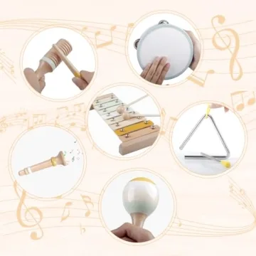 Musical Instruments Set for Toddlers 1-3 - Montessori Wooden Toys