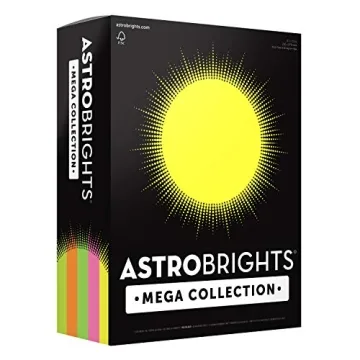 Astrobrights Mega Collection Fluorescent 5-Color Cardstock - 320 Sheets