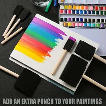 GACDR 25 Pcs Foam Paint Brushes for Crafts & Stains