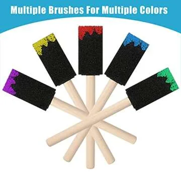 GACDR 25 Pcs Foam Paint Brushes for Crafts & Stains
