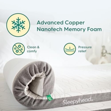 Cooling Copper Infused Mattress Topper for Full XL