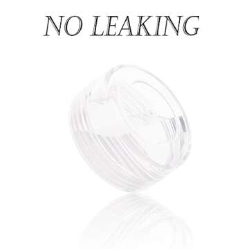 ZEJIA Plastic Cosmetic Containers - 75 Pack Sample Jars