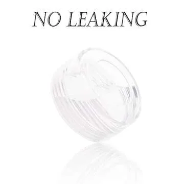 ZEJIA Plastic Cosmetic Containers - 75 Pack Sample Jars