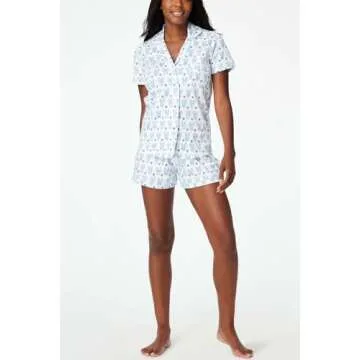 Yiulangde Roller Doop Rabbit Pajamas Preppy Aesthetic Bunny Pj Sets for Women 2 Piece Y2k Short Sleeve Button Down Pjs Shorts Pajama Set