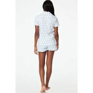 Yiulangde Roller Doop Rabbit Pajamas Preppy Aesthetic Bunny Pj Sets for Women 2 Piece Y2k Short Sleeve Button Down Pjs Shorts Pajama Set